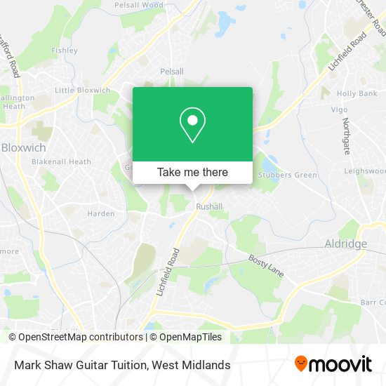 Mark Shaw Guitar Tuition map