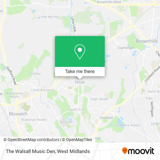 The Walsall Music Den map