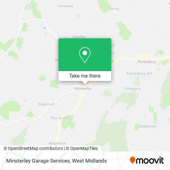 Minsterley Garage Services map