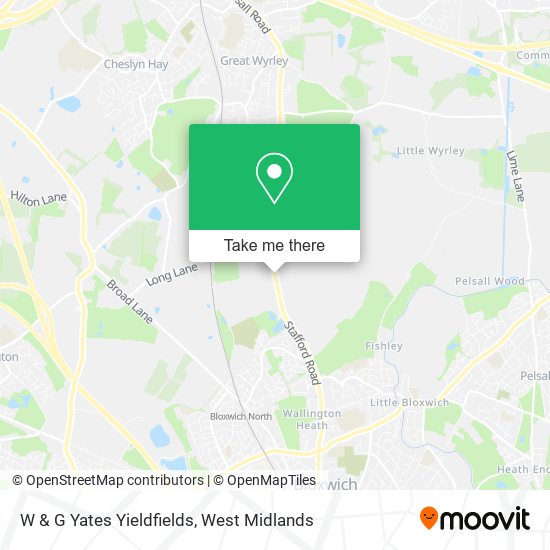 W & G Yates Yieldfields map