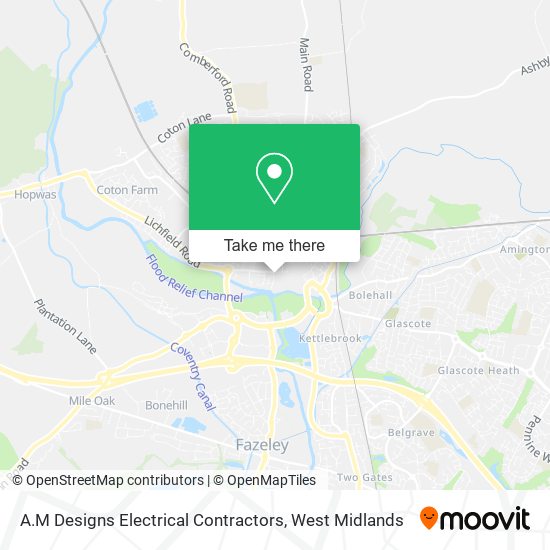 A.M Designs Electrical Contractors map