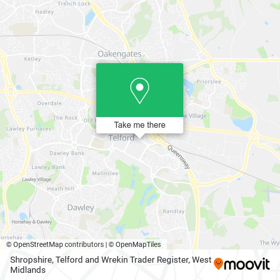Shropshire, Telford and Wrekin Trader Register map