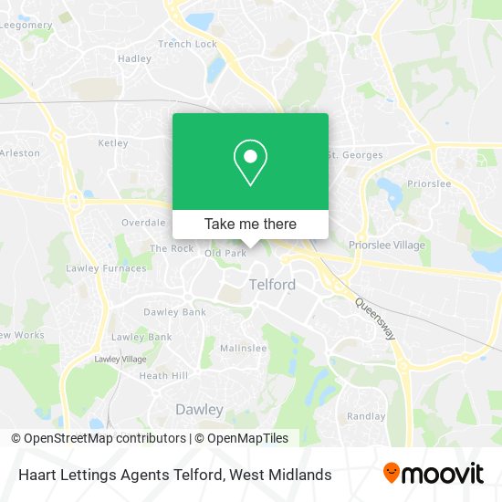 Haart Lettings Agents Telford map