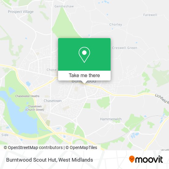 Burntwood Scout Hut map
