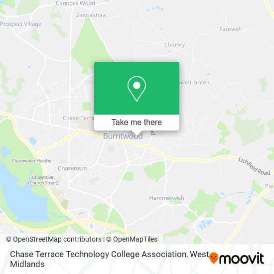 Chase Terrace Technology College Association map