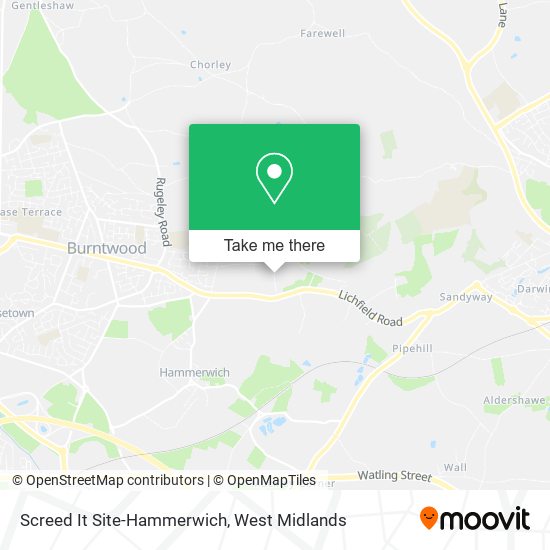 Screed It Site-Hammerwich map