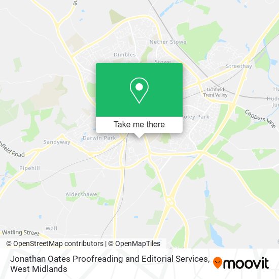 Jonathan Oates Proofreading and Editorial Services map