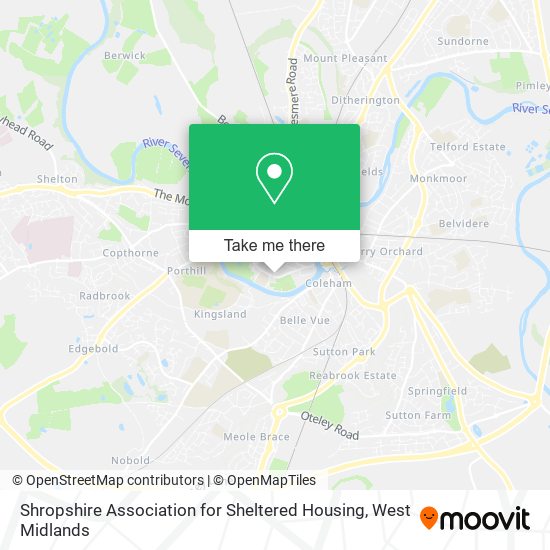Shropshire Association for Sheltered Housing map
