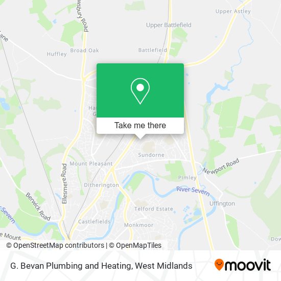 G. Bevan Plumbing and Heating map