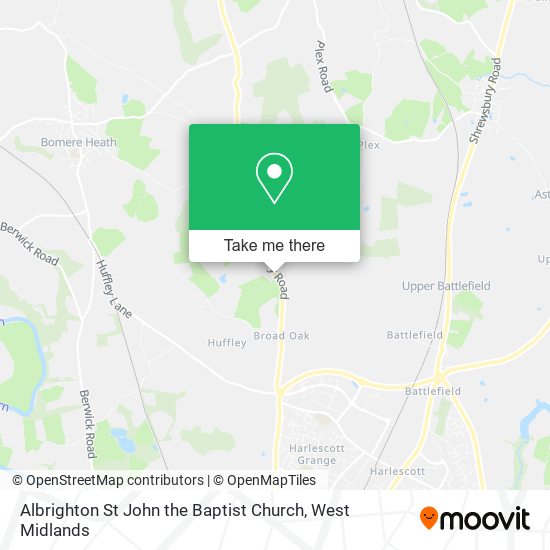 Albrighton St John the Baptist Church map