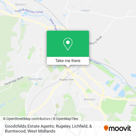Goodchilds Estate Agents; Rugeley, Lichfield, & Burntwood map