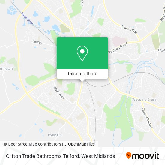 Clifton Trade Bathrooms Telford map