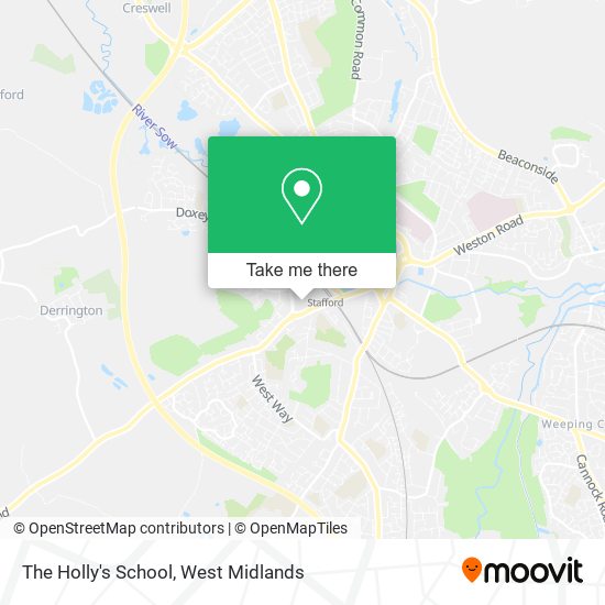 The Holly's School map