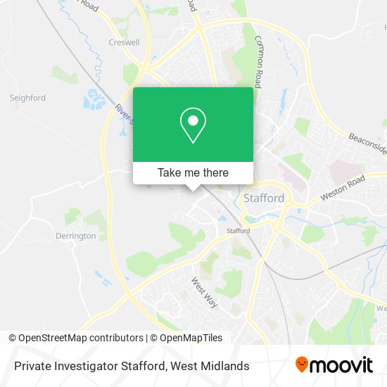 Private Investigator Stafford map