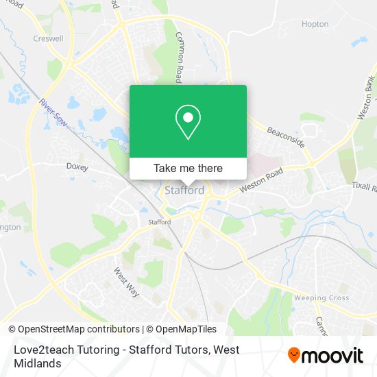 Love2teach Tutoring - Stafford Tutors map