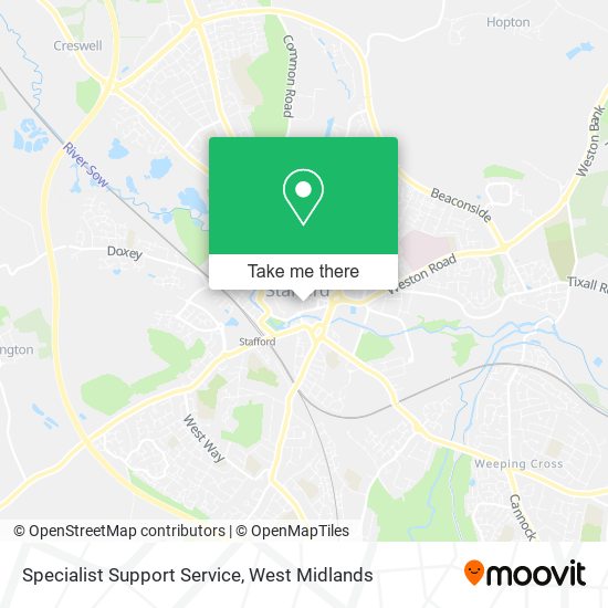 Specialist Support Service map