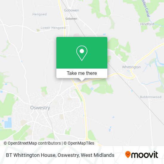 BT Whittington House, Oswestry map