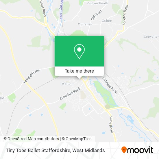 Tiny Toes Ballet Staffordshire map