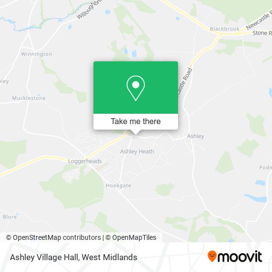 Ashley Village Hall map