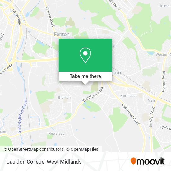 Cauldon College map