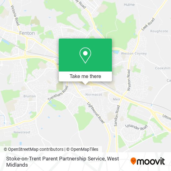 Stoke-on-Trent Parent Partnership Service map