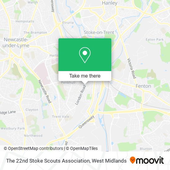The 22nd Stoke Scouts Association map