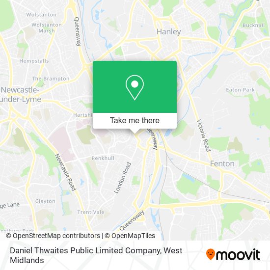 Daniel Thwaites Public Limited Company map
