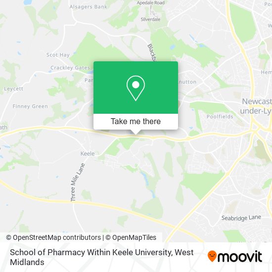 School of Pharmacy Within Keele University map