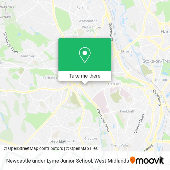 Newcastle under Lyme Junior School map