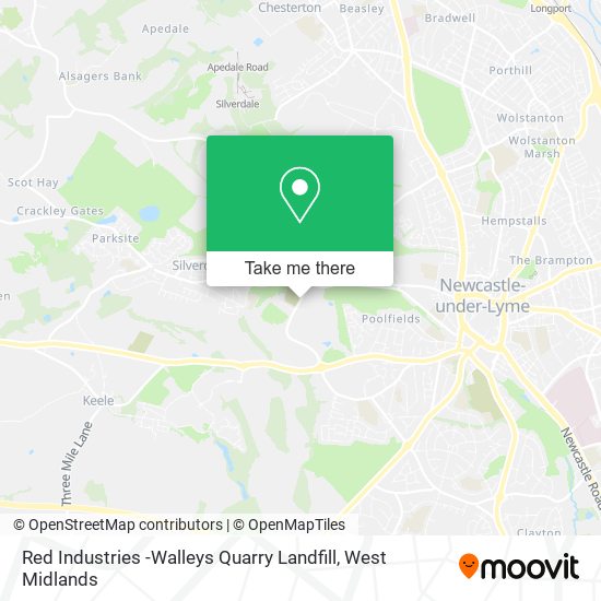 Red Industries -Walleys Quarry Landfill map