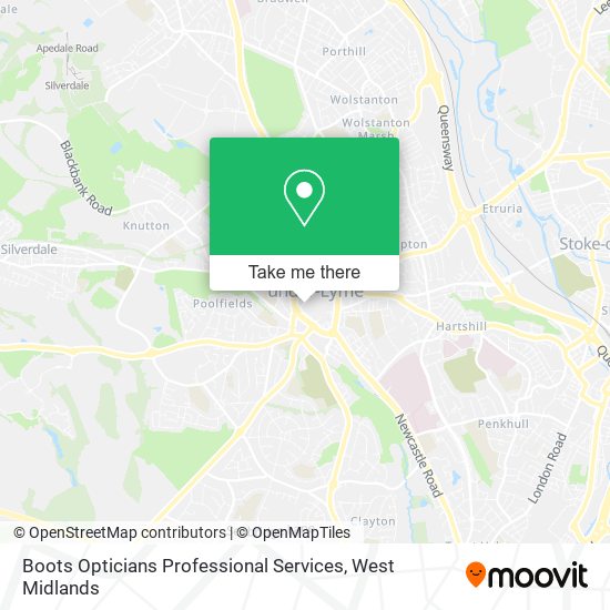 Boots Opticians Professional Services map