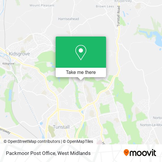 Packmoor Post Office map
