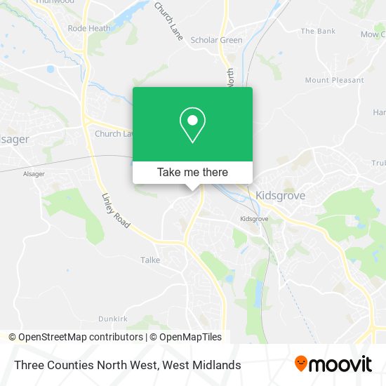 Three Counties North West map