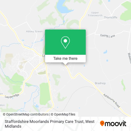 Staffordshire Moorlands Primary Care Trust map