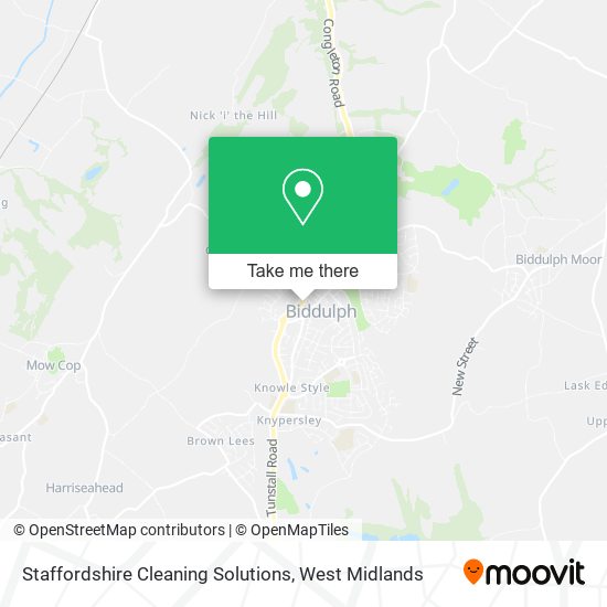 Staffordshire Cleaning Solutions map
