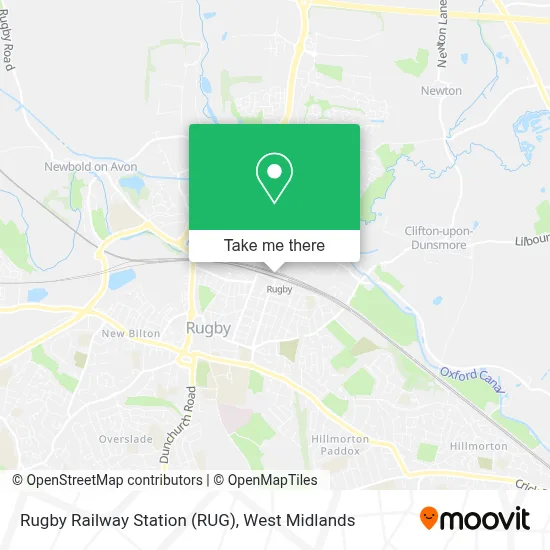Rugby Railway Station (RUG) map