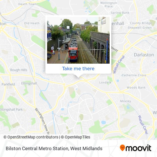 Bilston Central Metro Station map