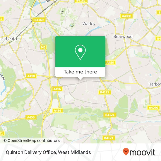 Quinton Delivery Office map