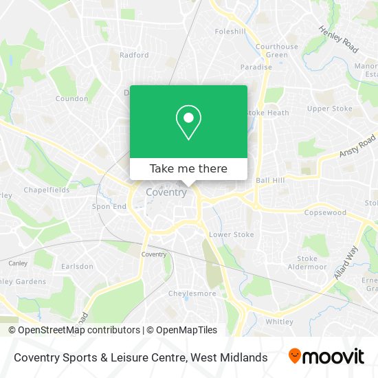 Coventry Sports & Leisure Centre map