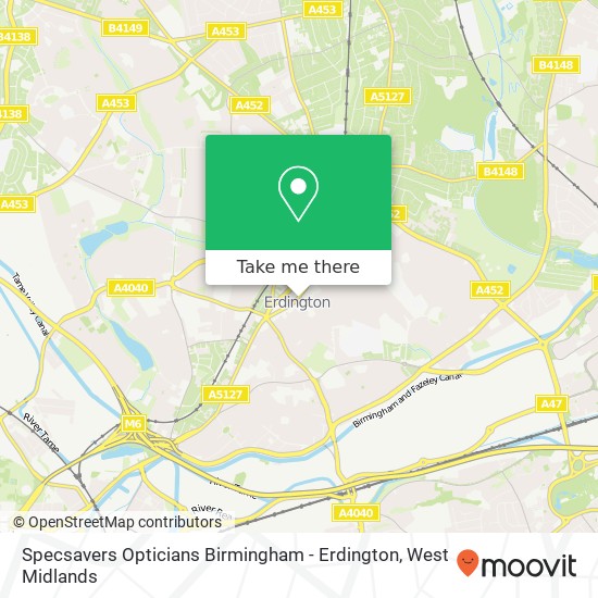 Specsavers Opticians Birmingham - Erdington map