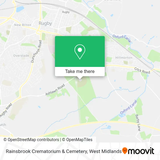 Rainsbrook Crematorium & Cemetery map