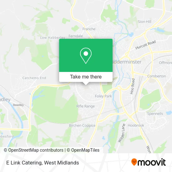 E Link Catering map