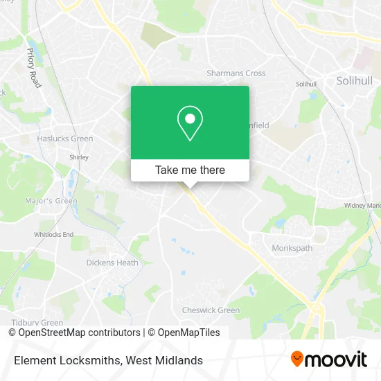 Element Locksmiths map
