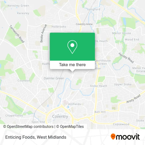 Enticing Foods map