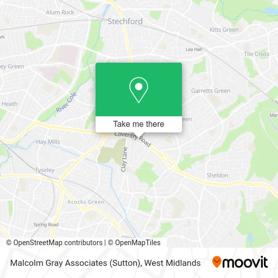 Malcolm Gray Associates (Sutton) map