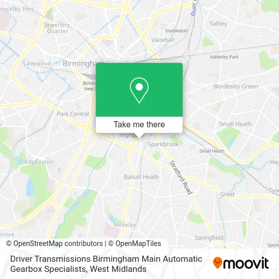 Driver Transmissions Birmingham Main Automatic Gearbox Specialists map