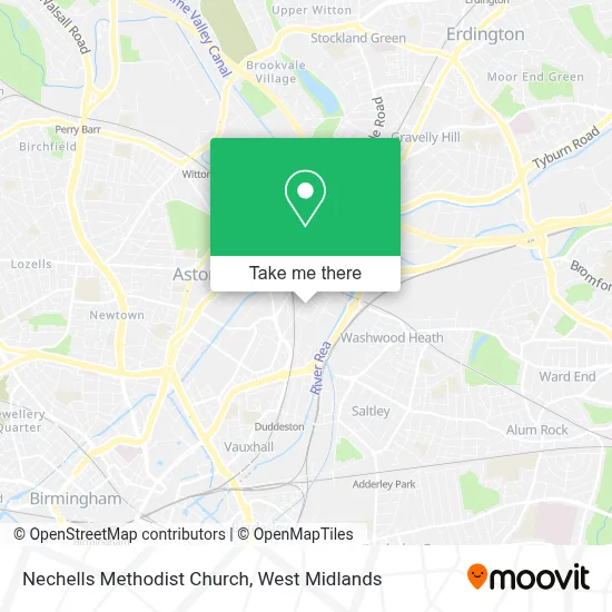 Nechells Methodist Church map