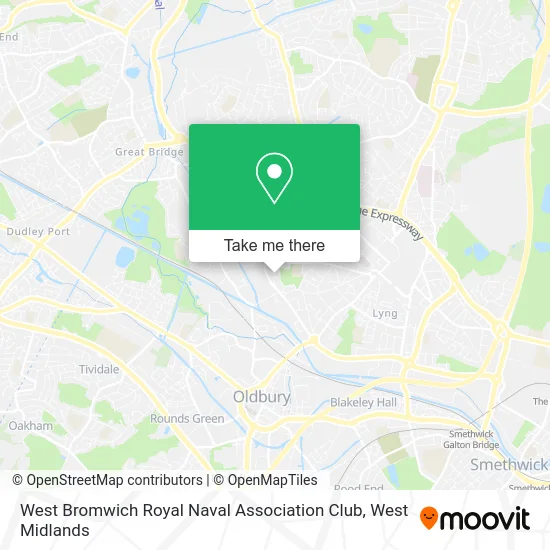 West Bromwich Royal Naval Association Club map