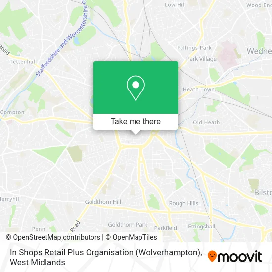 In Shops Retail Plus Organisation (Wolverhampton) map