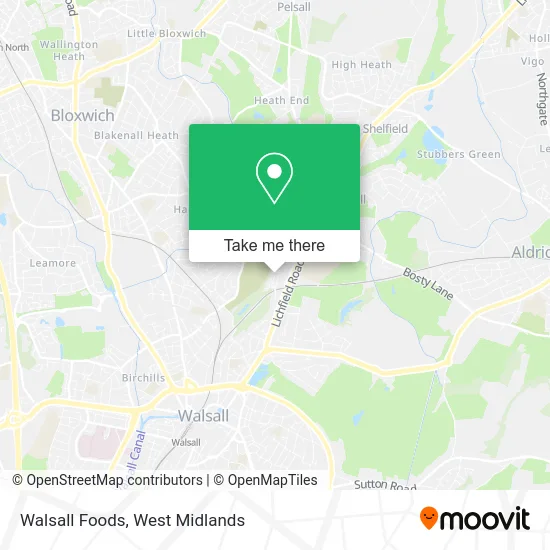 Walsall Foods map
